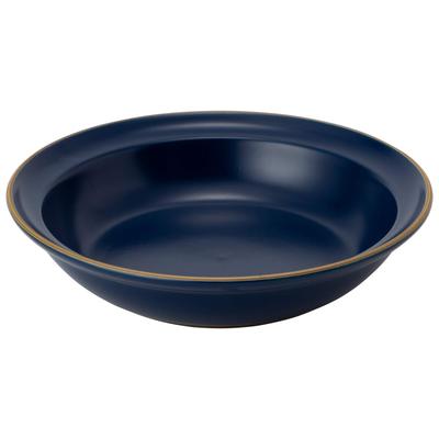 TAMAKI Curry and Pasta Plate, Edge Line, Blue, Diameter 21cm X Height 4.6cm, 700ml Capacity, Microwave and Dishwasher Safe, T-889176