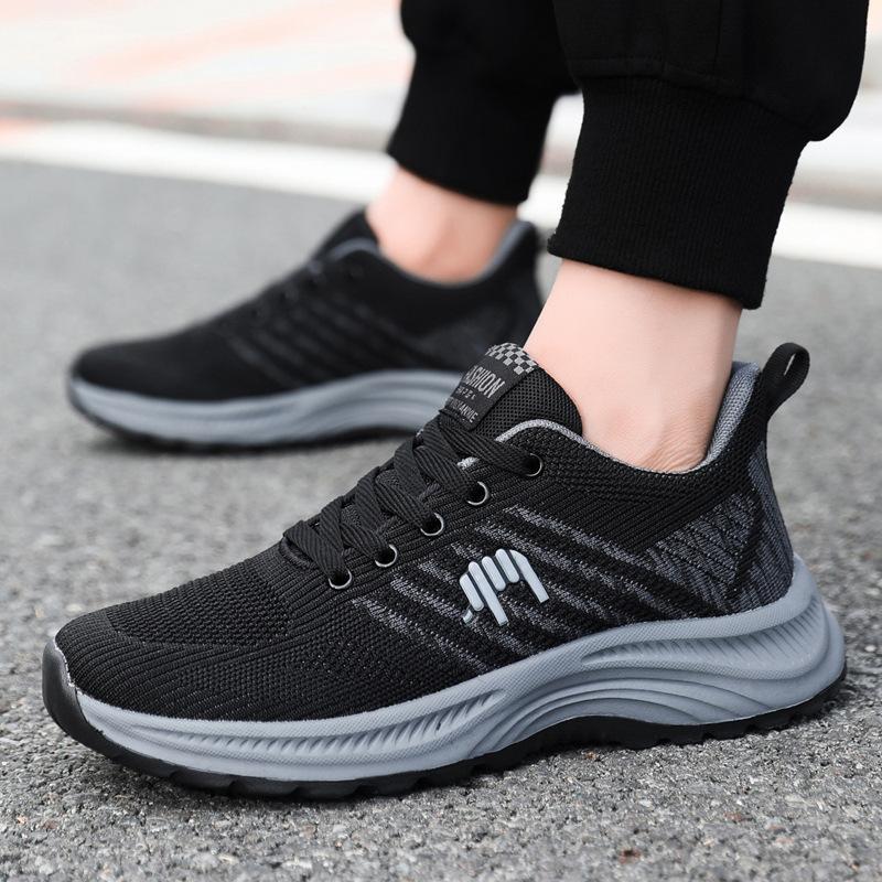 New Men's Breathable Middle-aged and Elderly Soft-soled Deodorant Shoes Lightweight Sports Shoes Casual Shoes Men's Shoes