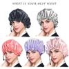Nuova cuffia da notte reversibile in raso per capelli ricci da donna, a doppio strato, regolabile, elastica, per la cura dei capelli
