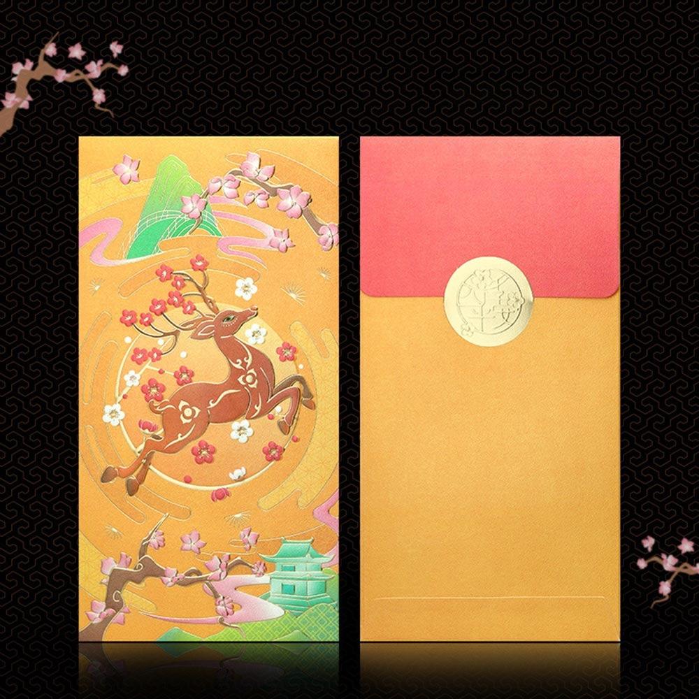 6PCS Cartoon Pattern Red Envelope Bag Multicolor Lucky Pocket Creatives Red Packet  Company Bonus