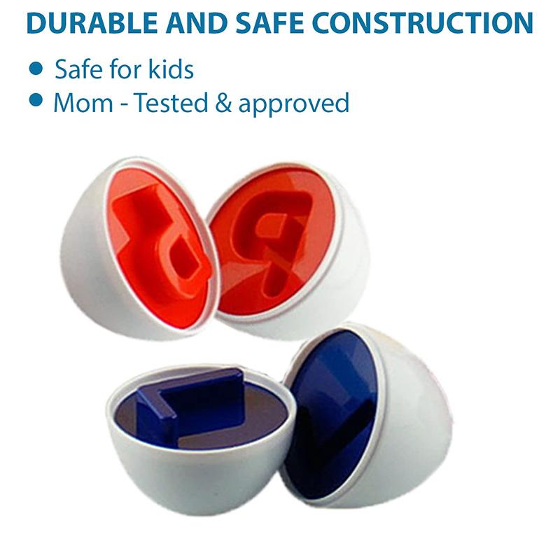 Uova abbinate Giocattolo di Pasqua Montessori Colori Forme Riconoscimento Bambini Educativi Colore Ordinamento Giocattolo per i più piccoli STEM Egg Toys Regalo