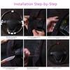 Custom Suede Leather Car Steering Wheel Cover For Nissan Almera (N16) X-Trail (T30) Primera (P12)Terrano 2 Pathfinder Paladin
