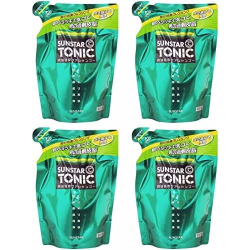 

[Оптовая закупка] Освежающий шампунь Sun Star Tonic для кожи головы, сменная упаковка [x4 шт.]