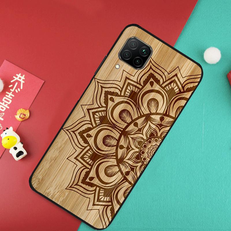 Mandala Floral Wood For Huawei Nova 7i 8i 11i 12i Y73 Y72 Y61 Y91 Y90 Y70 Y60 9 10 SE 11 Pro P30 P40 Lite Case