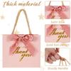 20/50pcs Thank You Gift Bags Reusable Paper Party Bags with Handles Gold Bow Ribbon Mini Pink Party Favor Bags for Birthday