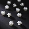 12 Pcs Mushroom Buttons Imitation Pearls Buttons Round Sewing Buttons for Dress Clothing Sewing and Crafting