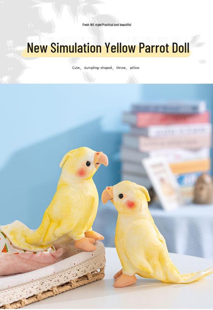 Cross-Border Yellow Parrot Plush Toy - Cute, Comforting Doll and Hot-Selling Animal Plush
