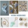 15-100mm Natural Unfinished Solid Wood Rings Smooth Wood Circles for DIY Craft, Ring Pendant Connector, Jewelry Making and Decor