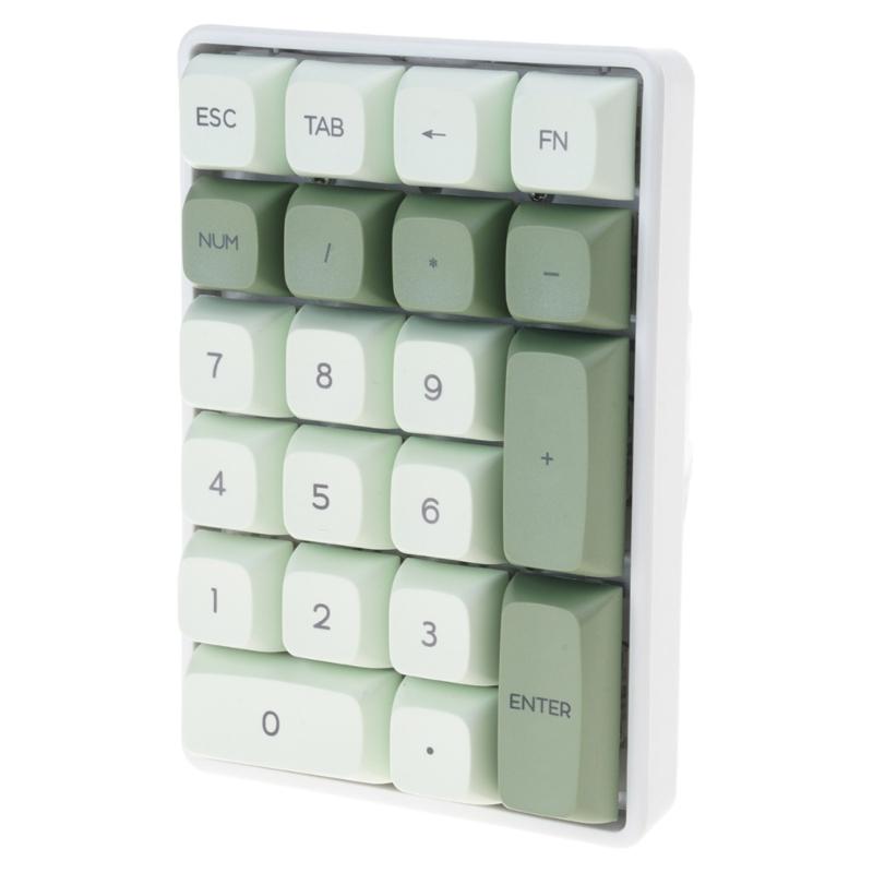 21 Key Numeric Keypad Ergonomic Lightweight Digital Keyboard Corded Bluetooth-compatible 2.4G Wireless Number Keypad