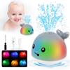 Baby Toddler Infant Bath Toys - Light Up Toddla Whale Bath Toy Sprinkler for Kids Age 1-3 2-4 3-5 4-8 Mold Free Bathtub Tub Water Pool Shower Toys for