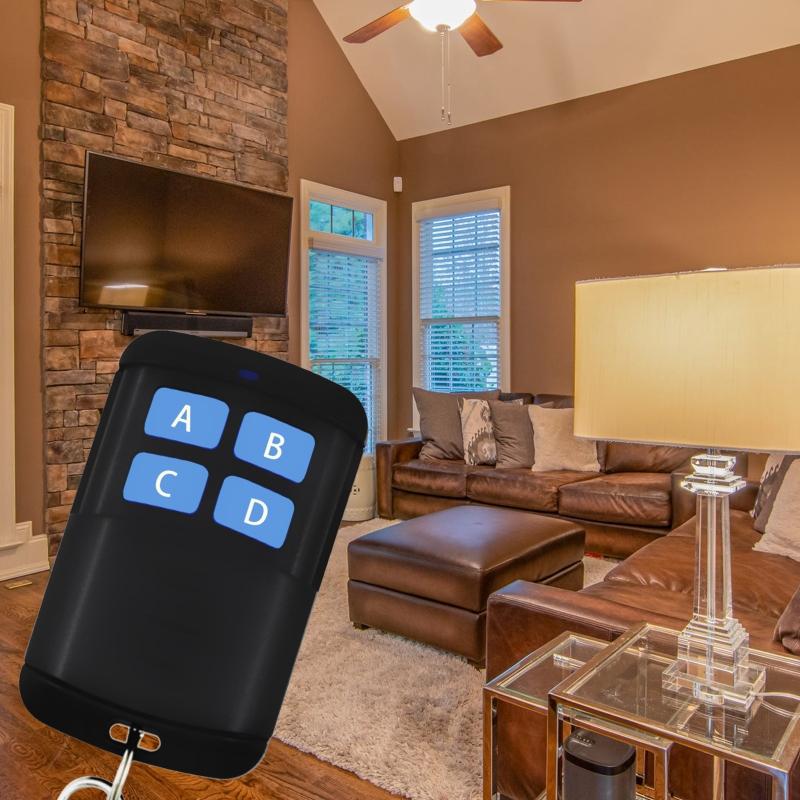 433MHz Universal Remote Control 1527 Learning Code 4 Button Transmitter For Gate Garage Door Light Remote Controller