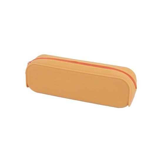 Silicone Pencil Case, Large Capacity Rectangle Pen Holder, Washable Cute Stationery Organizer for Office School