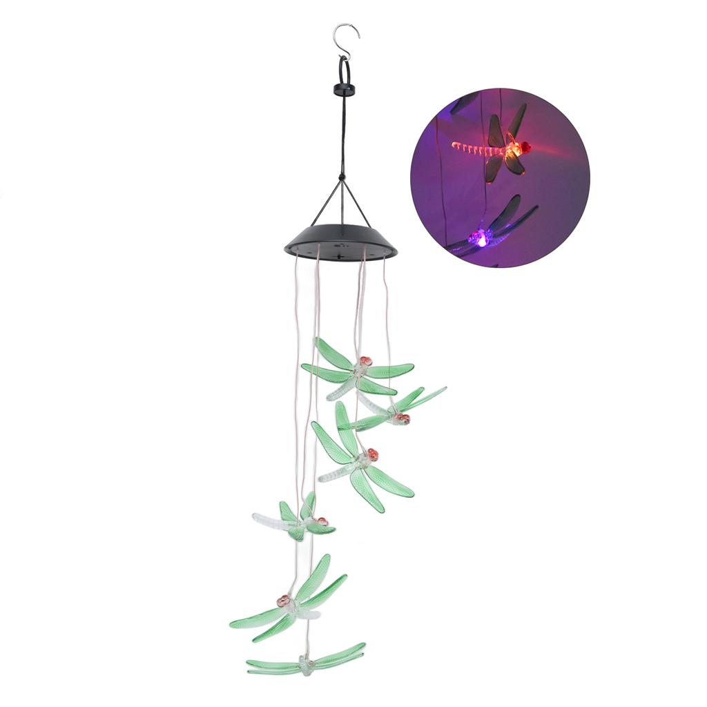 Solarwindspiele Lichtempfindliches Design Wasserdicht Automatischer Betrieb Grüne Libellenform Farbe