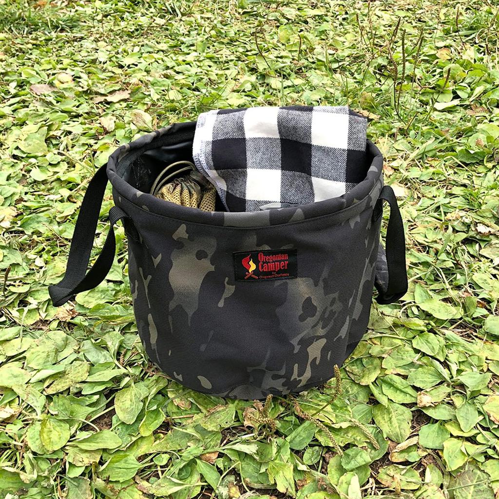 Oregonian Camper Tiny Camp Bucket, Black Camo, OCB2034BC