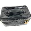 CHANEL With mirror CC logo Bag Vanity Bag Horizontal Cosmetics Pouch Hand Bag