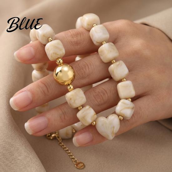 Stylish Neck Accessory Chunky Beaded Choker Bohemian Colorful Beads Necklace