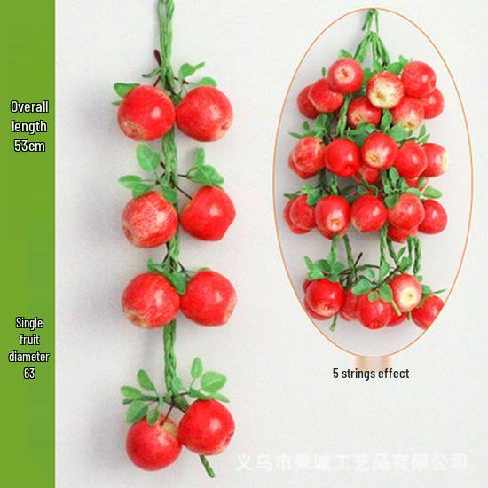 Farmhouse Restaurant Decor: Artificial Fruit Vine with Peaches, Apples, and Bananas.