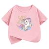 Fashion Horse with Love Heart Design TShirt Printed T Shirt Girls Summer Clothes Short Sleeve Tops TShirts Cute Clothing