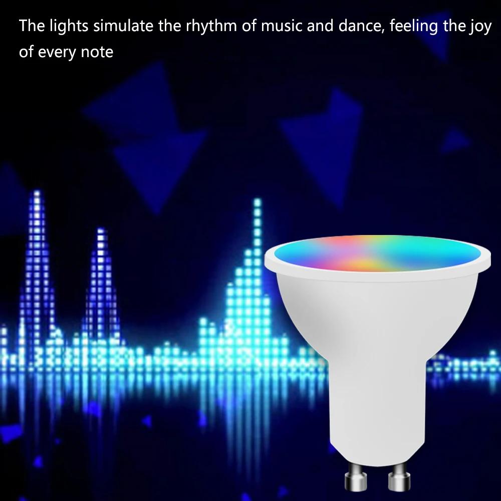 RGB LED Spotlight GU10 AC 85-265V Remote Control Spotlight Color Dimmable Bulb for Living Room Bedroom Decoration