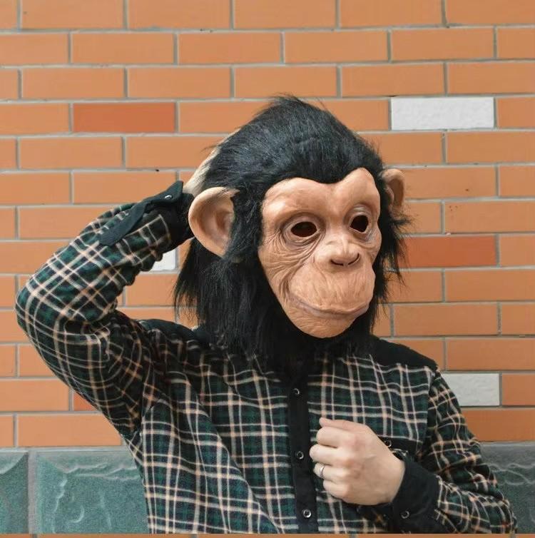 King Kong Gorilla Ape Maske Morsom Dyr Halloween Maskeradefest Miljøvennlig Latex Full Ansiktsmaske