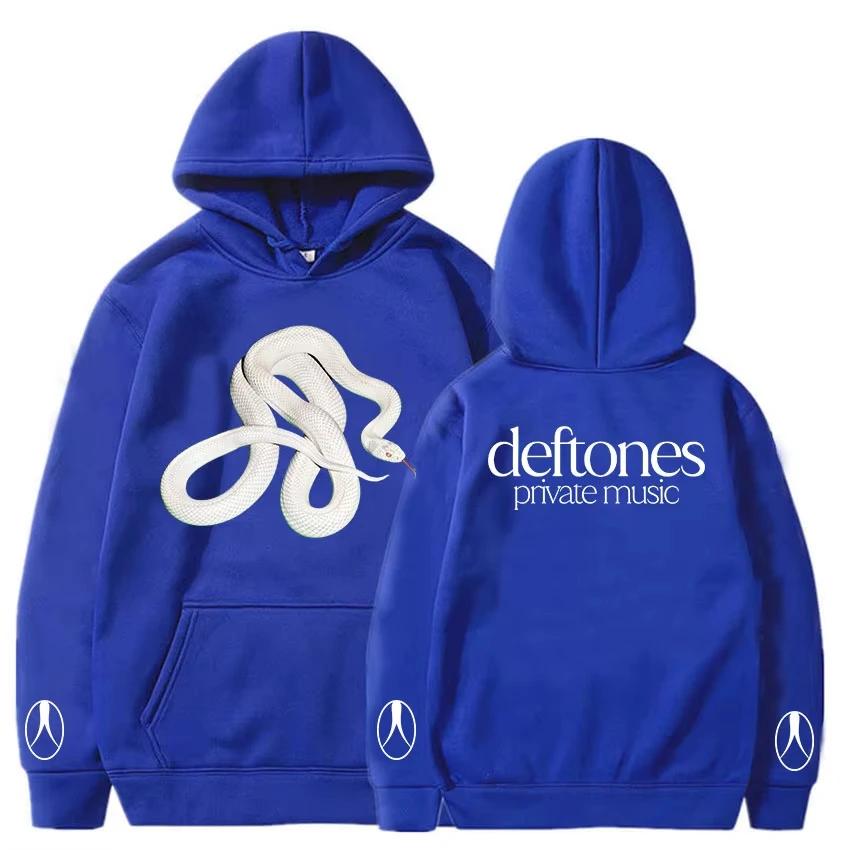 2025 Private Music Snake Hoodie Band Deftones Graphic Sweatshirts Autumn Fleece Casual Male Pullovers Long Sleeve Unisex Streetw