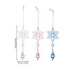 4pcs Colorful Snowflake Icicle Pendants Xmas Tree Ice Hanging Ornament  Merry Christmas Decoration