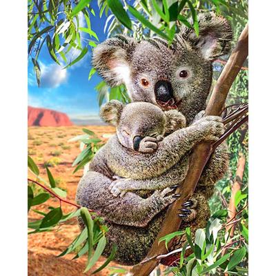 5D Diy Diamond Painting Needlework Full Round Drill Handwork Diamond Cross Stitch "Naughty Koalas"