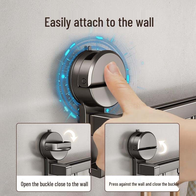 Wall-Mounted Kitchen Utensil & Pot Lid Storage Rack