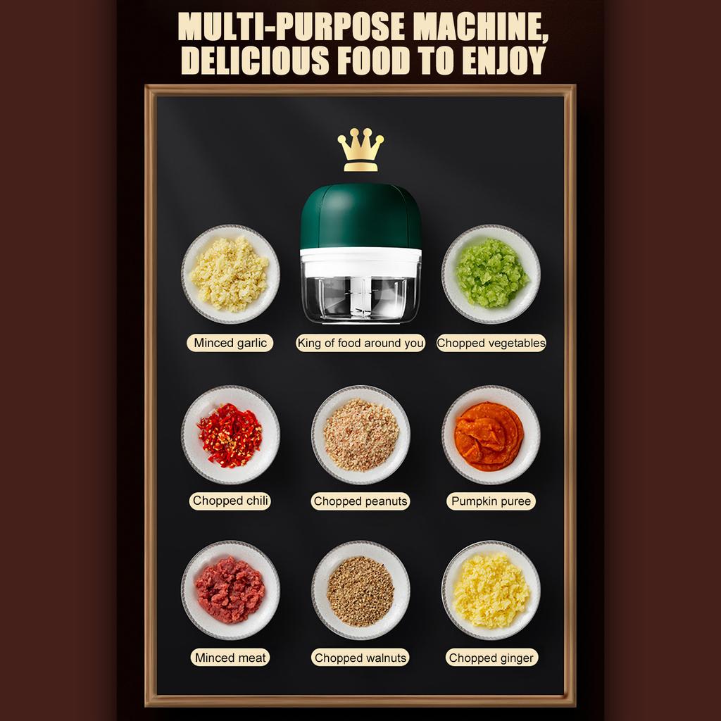 Newes Wireless  Electric Food Chopper Vegetable Fruit Garlic Blenders