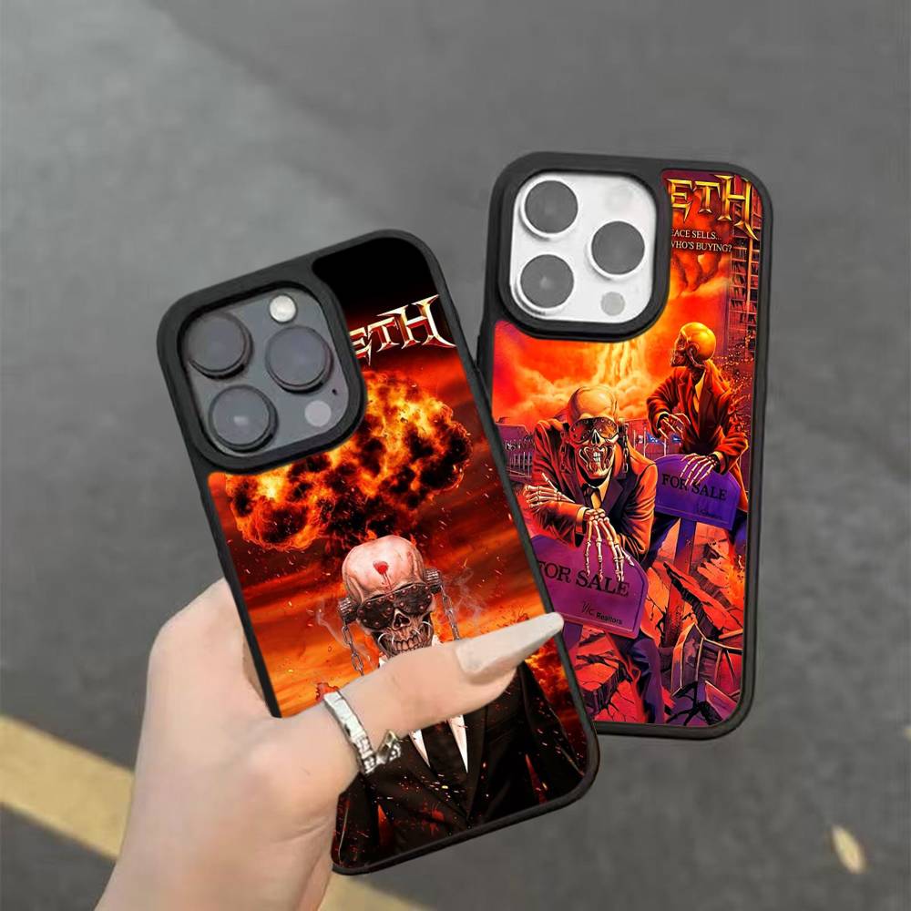 Music Rock M-Megadeth Phone Case For iPhone 17 16 15 14 13 12 11 Pro Max Plus MiNi 17Air PC+TPU Armor Cover