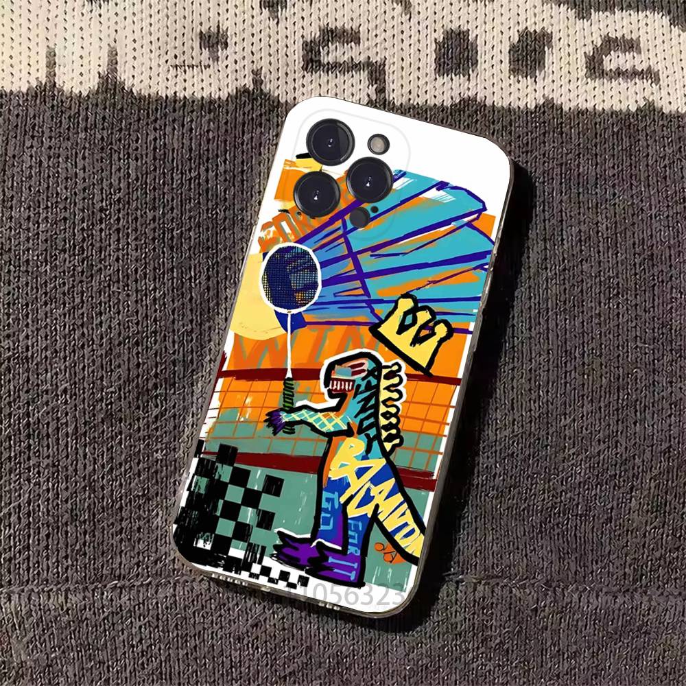 

Sport Badminton Cool Phone Case For iPhone17 16 15 14 13 12 11 Pro Xs Max Mini Plus Antislip Shockproof Hard iPhone14Pro