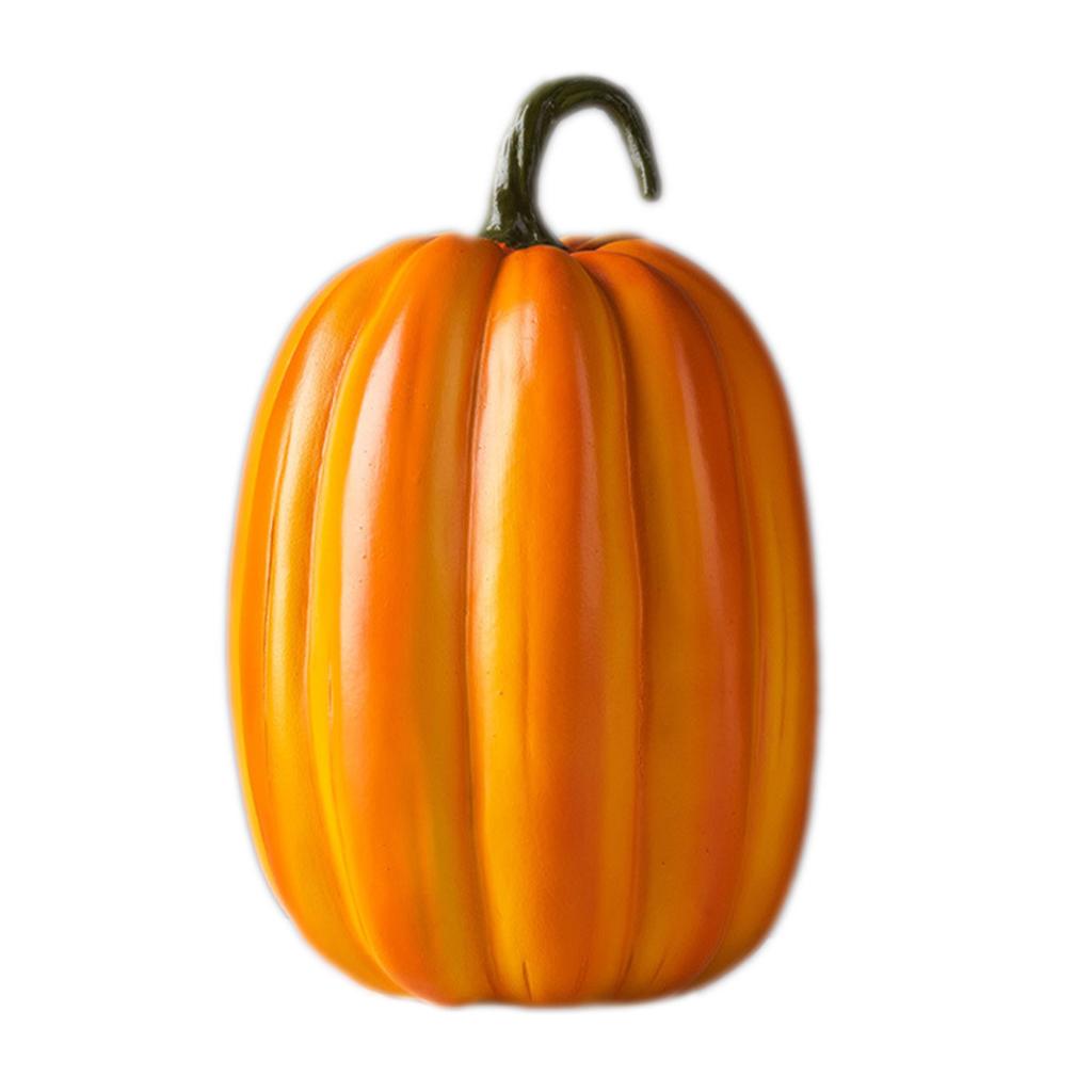 Classic Novelty Fall Pumpkins Decor Artificial Yellow Carved Hand-Made Home Decorative For Desktop Indoor Outdoor Party Props