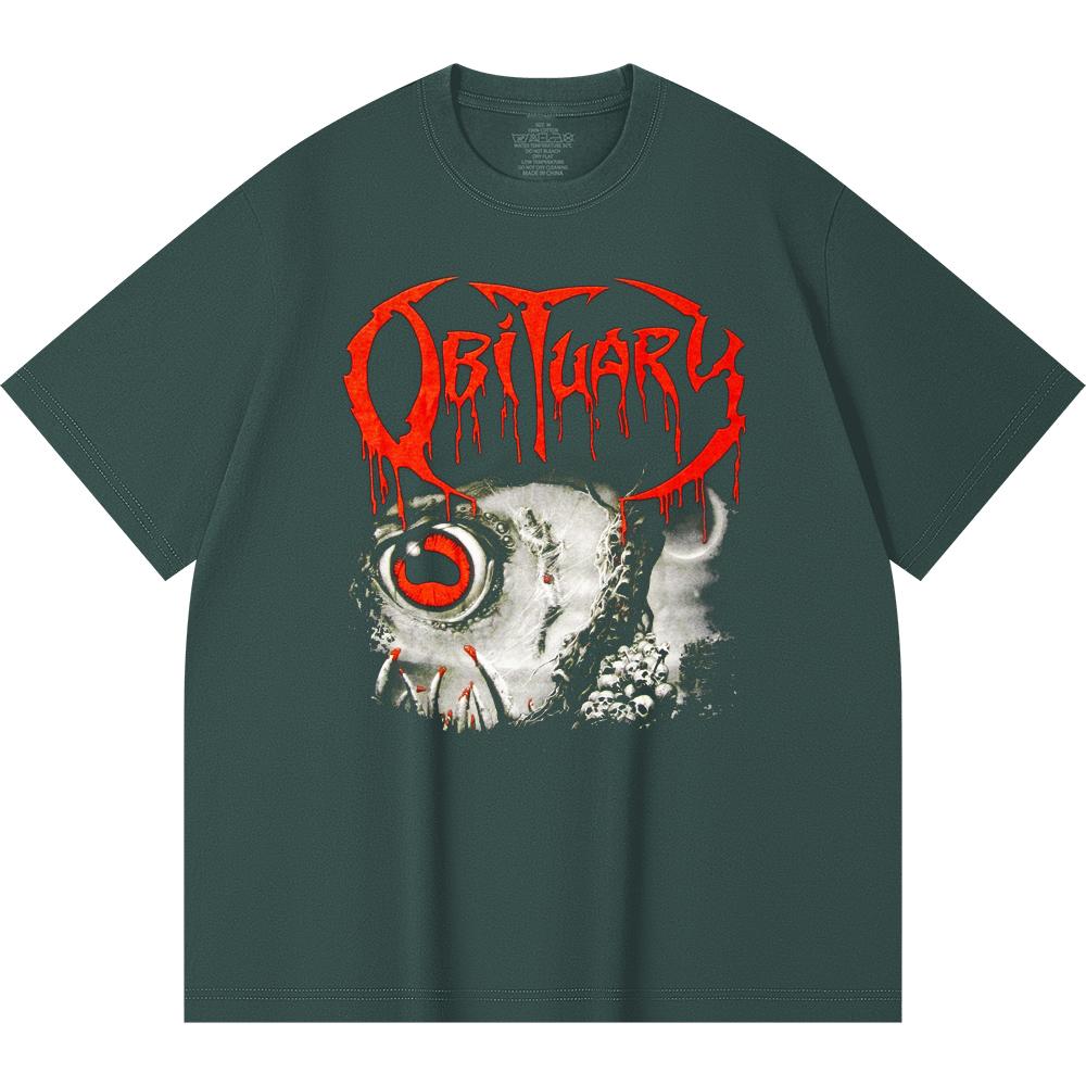 230 g/m² 100% Baumwolle Heavy Metal T-Shirt Rockband Beliebte Musik Druck Unisex Schweres Baumwoll-T-Shirt