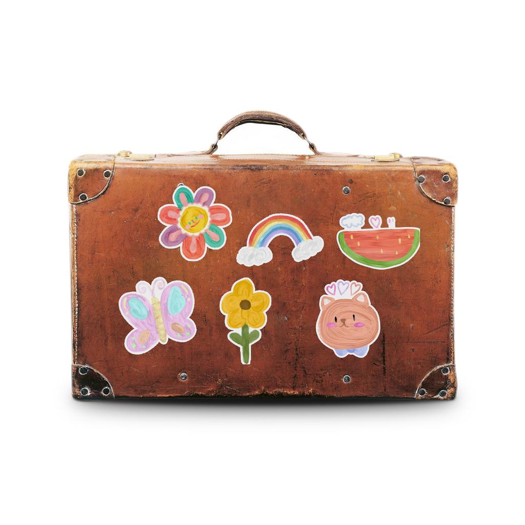 50 Oil Color Doodle Stickers Suitcase Car Notebook Skateboard Refrigerator Water Cup Waterproof Decorative Stickers