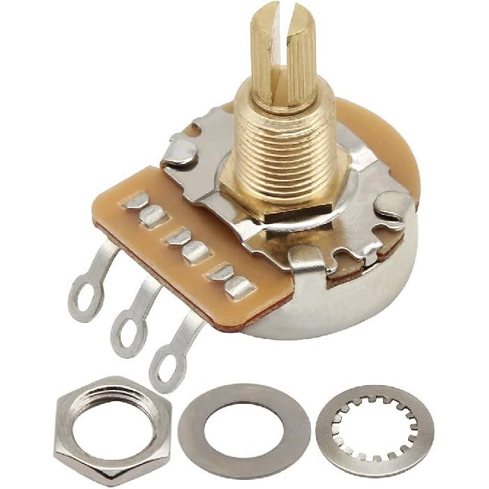 FLEOR 2pcs A500K Audio Pots 19mm Long Split Shaft Guitar Potentiometer, 24-Spline