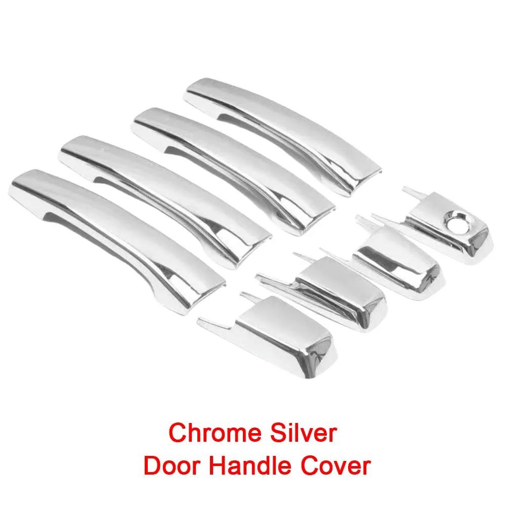 Car Decoration Door Bowl Handle Cover For Mitsubishi Pajero V60 V70 V73 V75 1999-2006 Carbon Fiber Chrome Silver Glossy Black