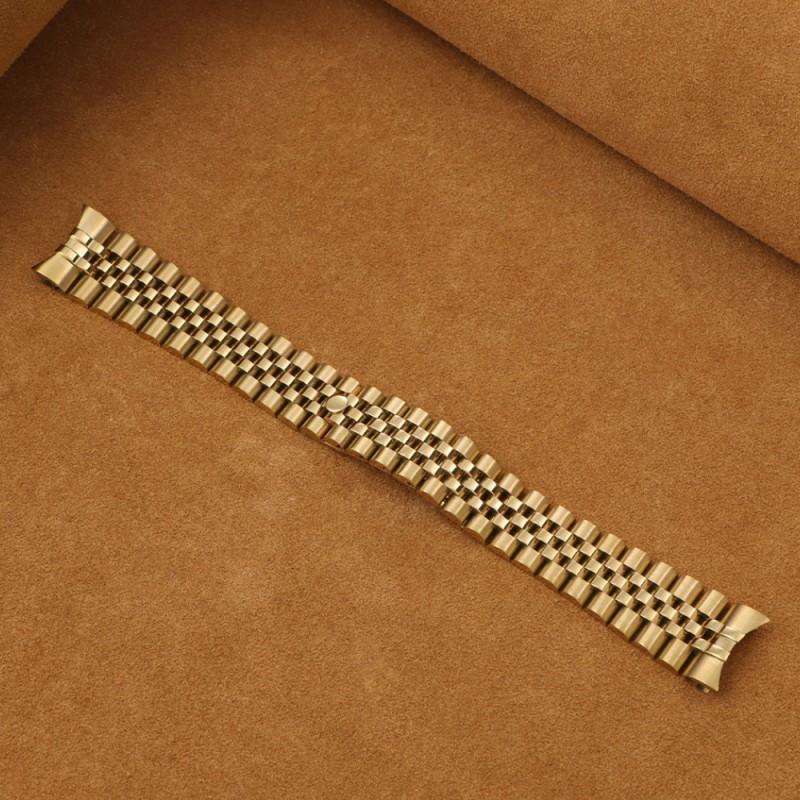 Luxusný pevný nerezový remienok pre Rolex pre náramok Jubilee 13 mm 17 mm 20 mm 21 mm zakrivený koniec kovové náramkové príslušenstvo