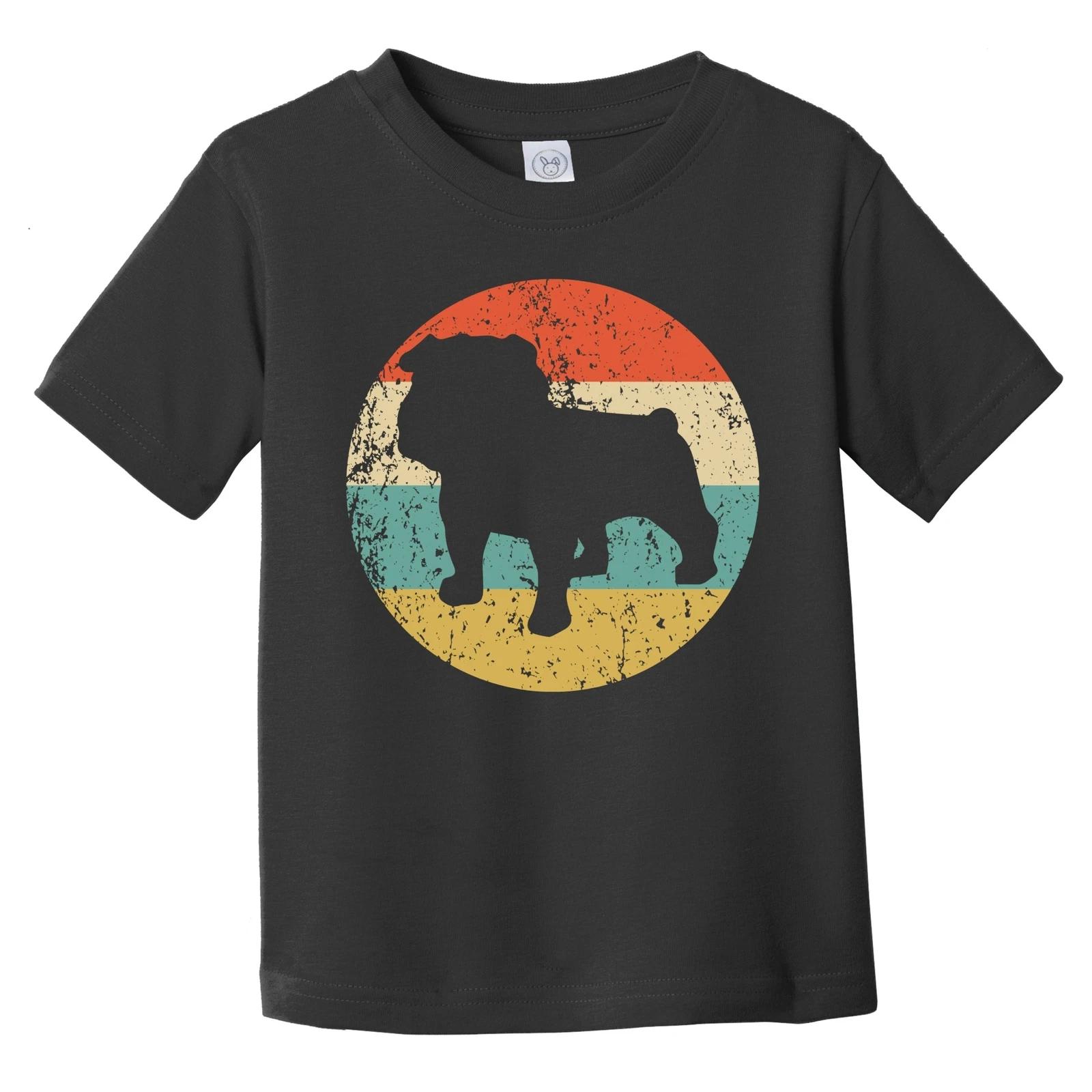 Retro English Bulldog Icon Dog Silhouette Infant / Toddler T-Shirt 2XL