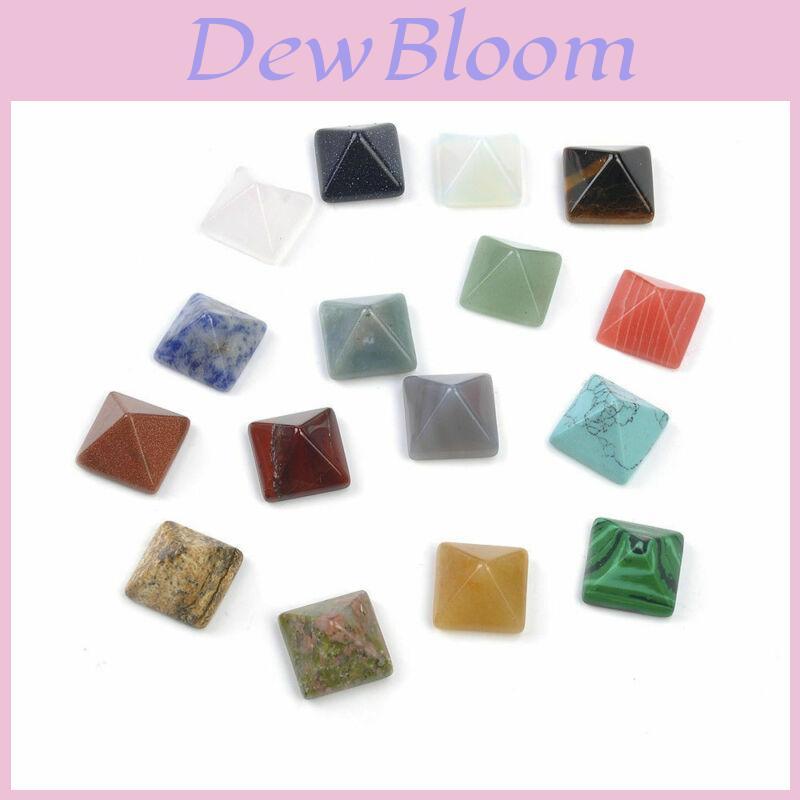 Chakra Pyramid Stone Set With Natural Quartz Crystals For Spiritual Healing And Home Decor