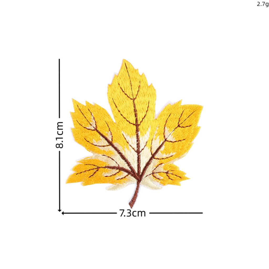 Maple Leaf Fabric Patches, Colorful Leaf Patches, Iron- Adhesive Backing