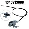1-Piece Black Metal Rear Left Trunk Lid Latch Line for Fiat
