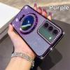 KEYSION Glitter Jewelled Magnetic Phone Case for Samsung Galaxy S22 Ultra S21+ Plus S20 FE Makeup Mirror Stand Shockproof Cover