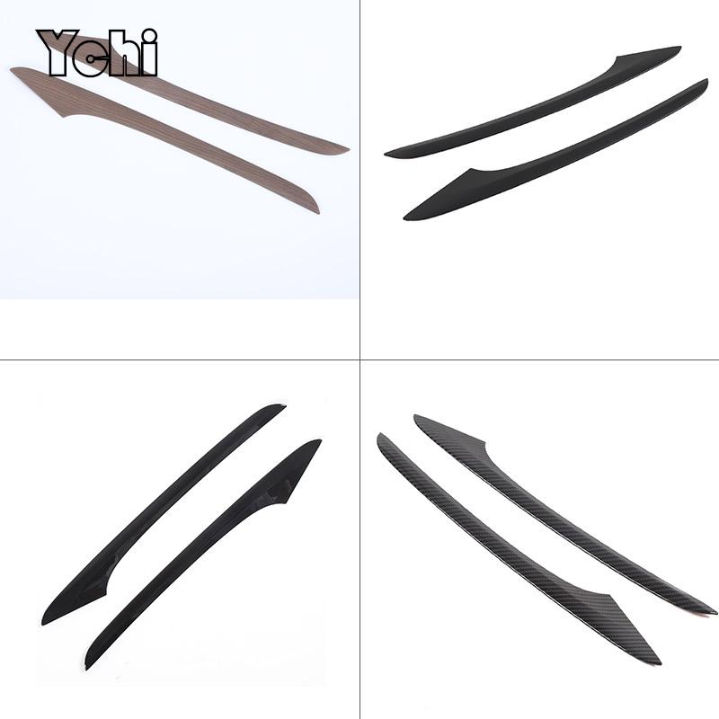 ABS Carbon fibre/Black For Honda Pilot 2015-2025 Car Inner Door Panel Decoration Strip Cover Trim Sticker Car Accessories