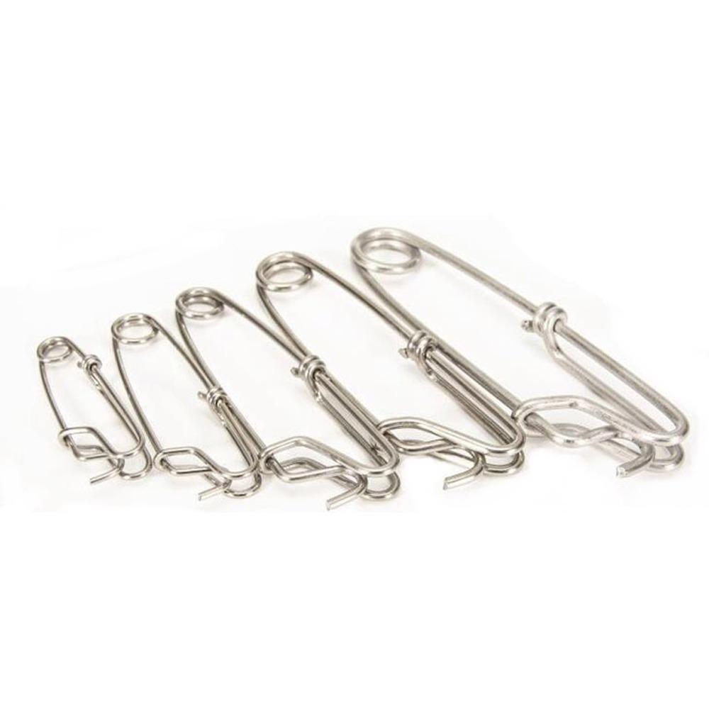 10pcs Corrosion-Resistant fishing Rolling Swivel Stainless Steel Fishing Clip Snap Branch Hangers