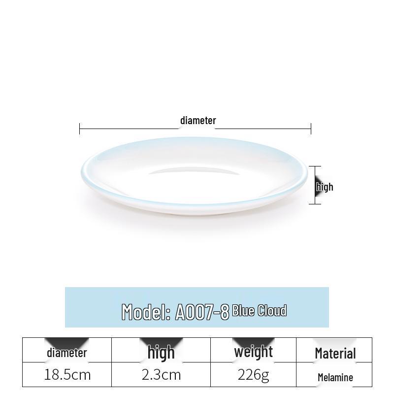 Okrągły talerz melaminowy - Naczynia stołowe inspirowane porcelaną dla restauracji i hoteli, Idealny do kuchni zachodniej