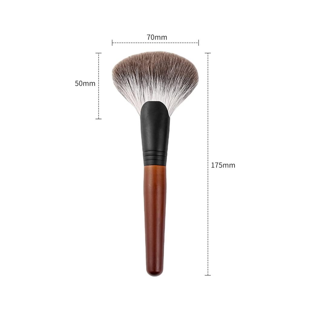 Luxurious Silver Fox Makeup Natural Easy To Wooden Finishing Powder Loose Powder Face Suitable for Professionals and Beginners Y-KINZ Brush, Bristle,