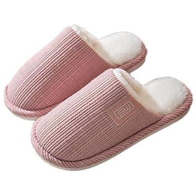 White Fang Indoor One Size Fits RS017 Slippers, All, Fluffy, Simple, Stylish, Women's (Pink)