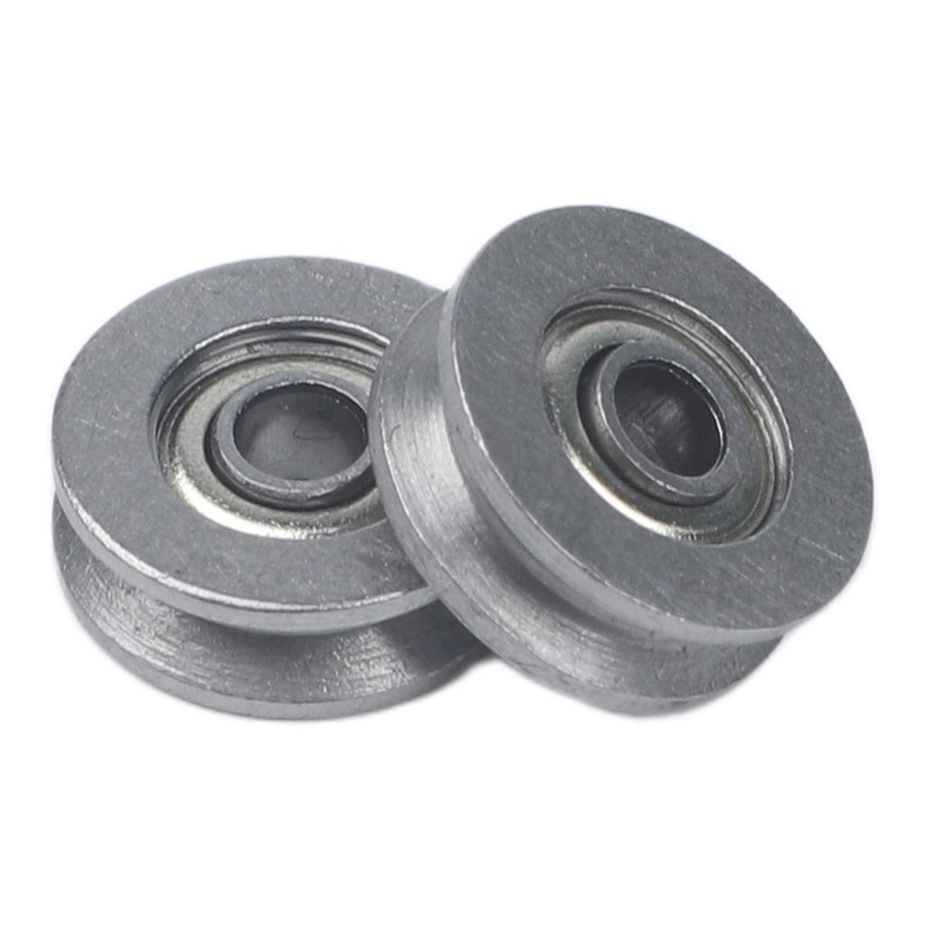 10PCS Carbon Steel V623ZZ Groove Round Bottom Track Pulley Bearings Sliding Rollers for Photography and Fitness
