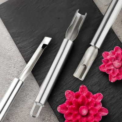 1pc Fruit and Vegetable Carving Knife,Carving Tool, Stainless Steel Carving Knife, Water Droplet Shaped Petal Shaped Cucumber and Carrot