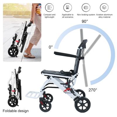 Faltrollstuhl Leicht Tragbar Transit Reise Rollstuhl für Erwachsene Ergonomisches Design Rollstuhl